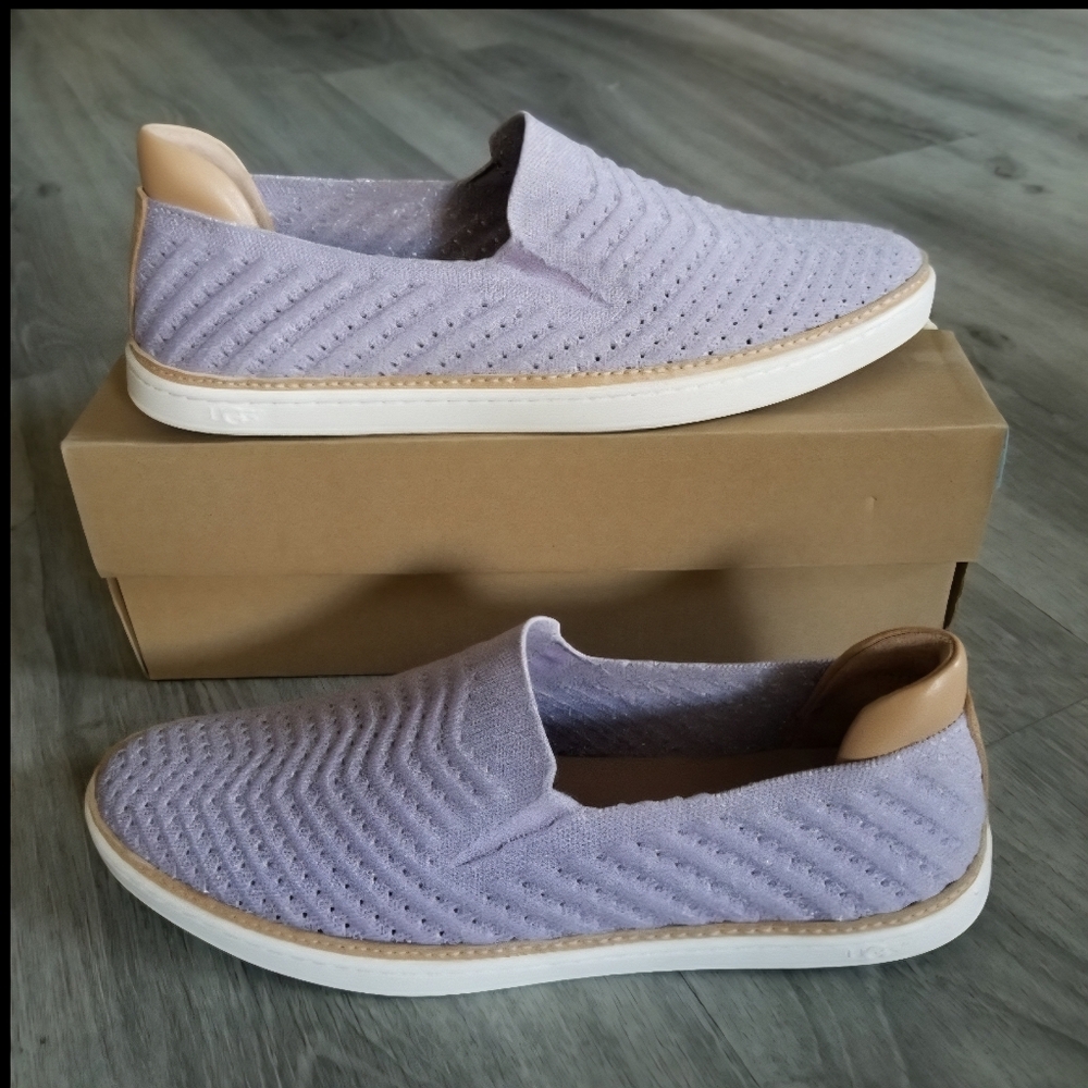 UGG Sammy Chevron Lavender Knit Slip-On Mules